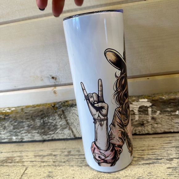 NIB Cowgirl/Boho Tumbler w Cleaner & Straw - Picture 4 of 8